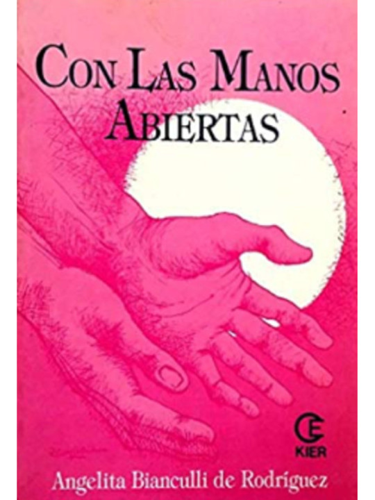 Con las manos abiertas.