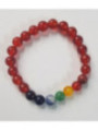 Pulsera Mineral Cornalina Roja 7 Chakras
