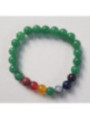 Pulsera Elástica Cuarzo Verde 7 Chakas