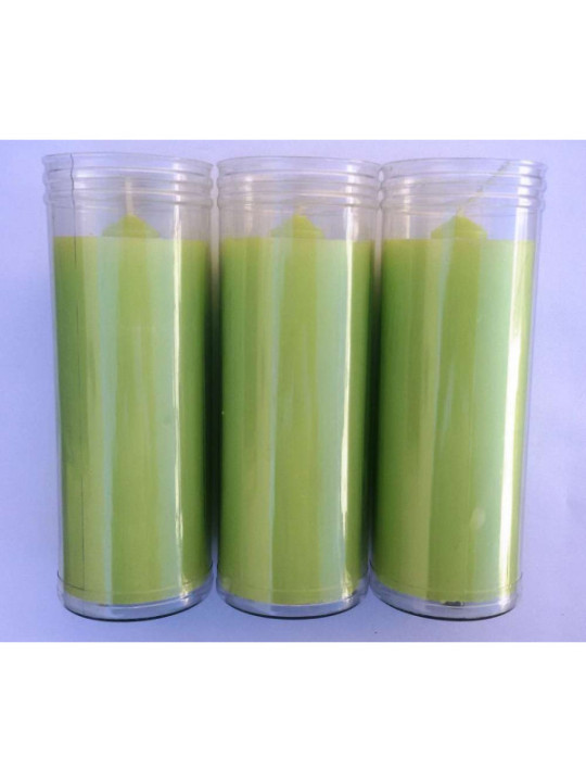 Oferta 3x2 Velón Verde Claro Especial Esotérico, 14cm