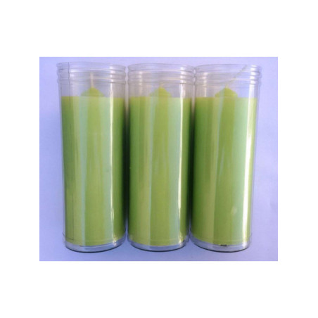 Oferta 3x2 Velón Verde Claro Especial Esotérico, 14cm