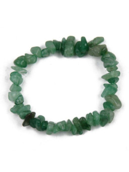 Pulsera Chip Mineral Aventurina Verde