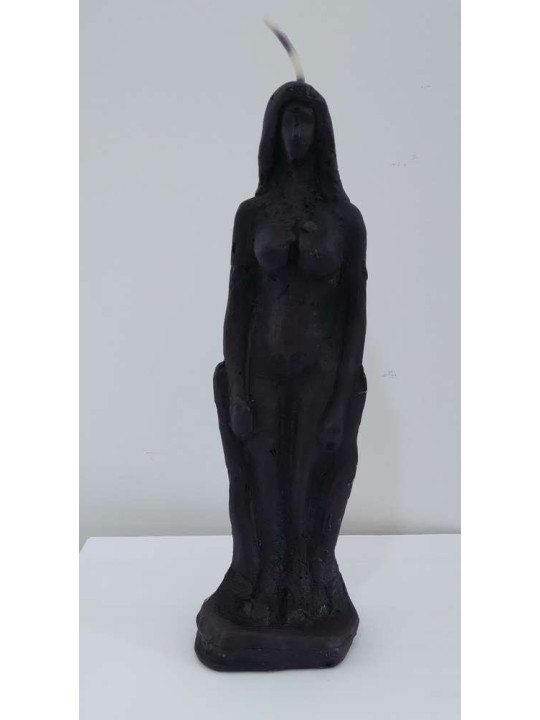 Vela Grande Negra Mujer 20cm
