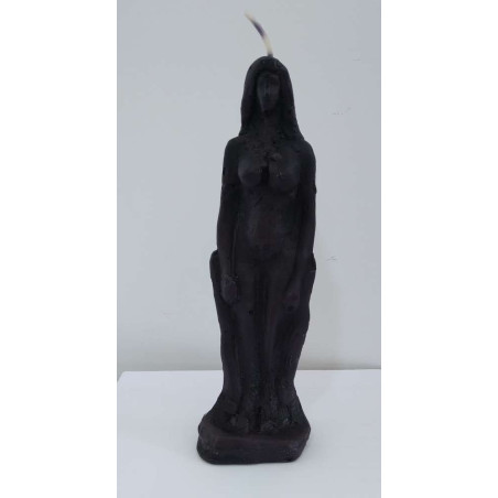 Vela Grande Negra Mujer 20cm