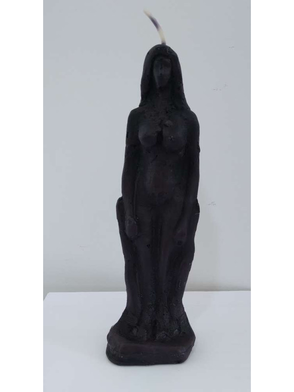 Vela Grande Negra Mujer 20cm