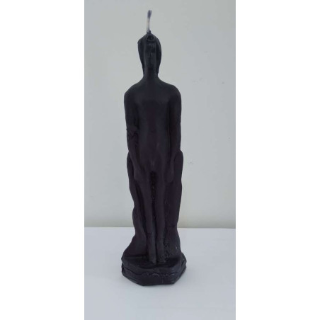 Vela Grande Negro Hombre 20cm