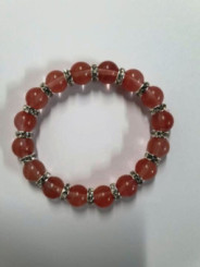 Pulsera Mineral Cuarzo Rosa