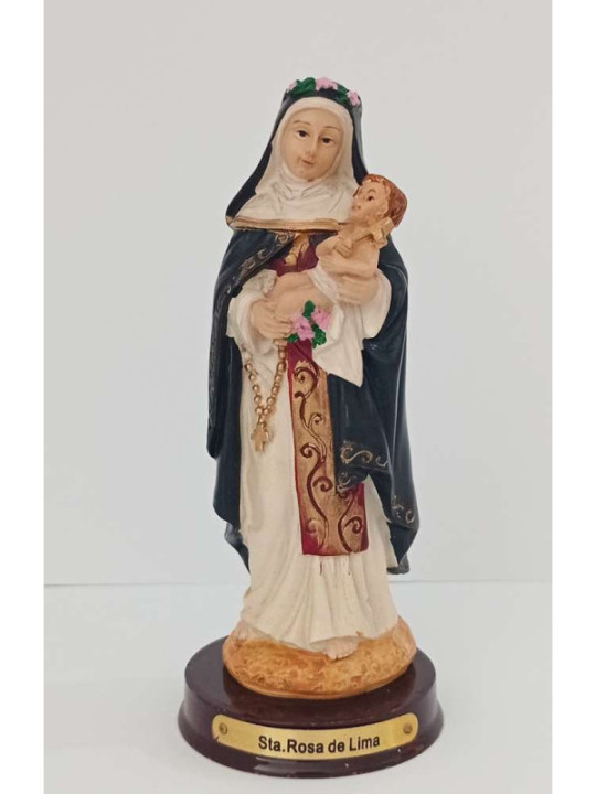 Figura de Resina Santa Rosa de LIma, 12cm