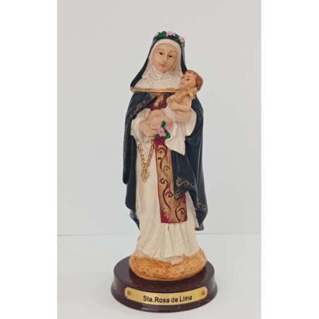 Figura de Resina Santa Rosa de LIma, 12cm