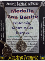 3x2 Talismán Artesano Medalla de San Benito