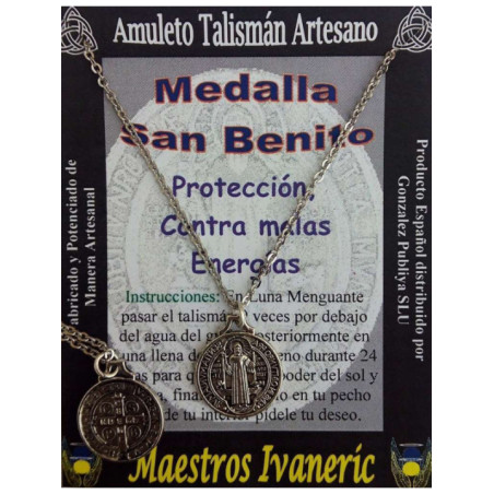 3x2 Talismán Artesano Medalla de San Benito