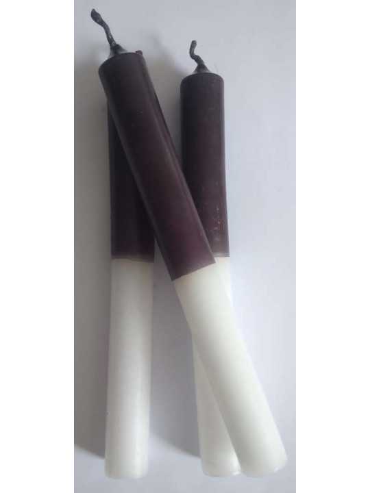 ¡¡Promoción!!! Vela negra-blanca especial esotérica 20cm.