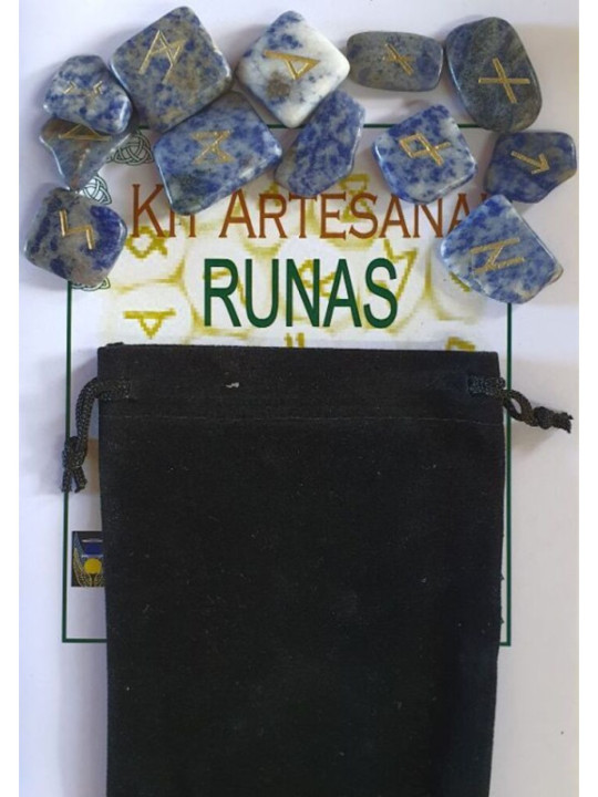 Runas de Sodalita, Bolsa Antelina y Libro de Instrucciones
