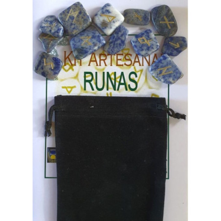 Runas de Sodalita, Bolsa Antelina y Libro de Instrucciones