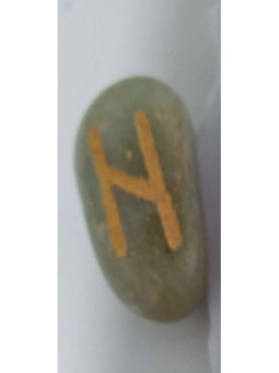 Amuleto de la Runas Aventurina Hagalaz. Granizo.