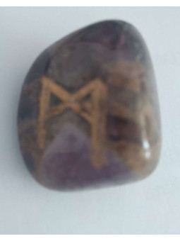 Amuleto de las Runas Amatista Mannaz. Humanidad.