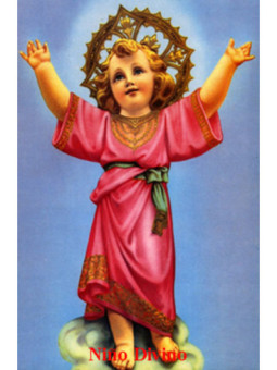 Estampa Plastificada Niño Divino de 5x7,5cm.