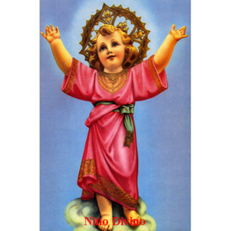 Estampa Plastificada Niño Divino de 5x7,5cm.