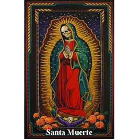 Estampa Plastificada Santa Muerte de 5x7,5cm.