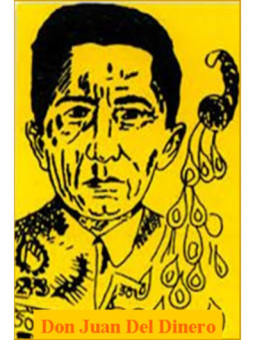 Estampa Plastificada Juan del Dinero de 5x7,5cm.