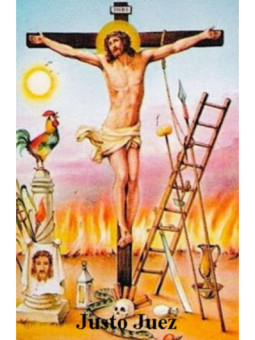 Estampa Plastificada Justo Juez. 5x7,5cm