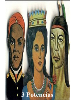 Estampa Plastificada 3 Potencias. 5x7,5cm