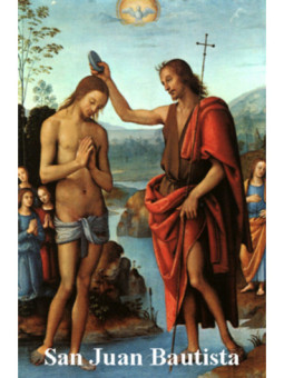 Estampa Plastificada San Juan Bautista. 5x7,5cm