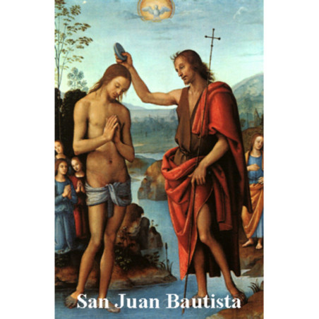 Estampa Plastificada San Juan Bautista. 5x7,5cm