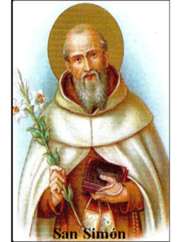 Estampa Plastificada San Simón. 5x7,5cm