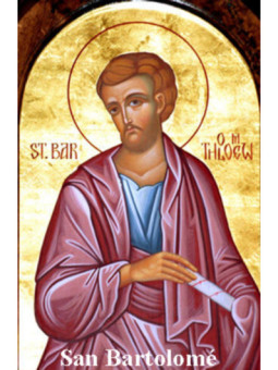 Estampa Plastificada San Bartolomé. 5x7,5cm