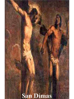 Estampa Plastificada San Dimas. 5x7,5cm