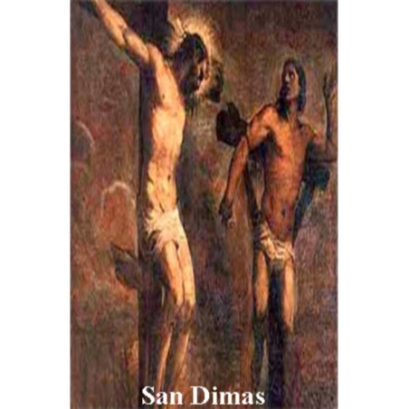 Estampa Plastificada San Dimas. 5x7,5cm