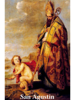 Estampa Plastificada San Agustin. 5x7,5cm