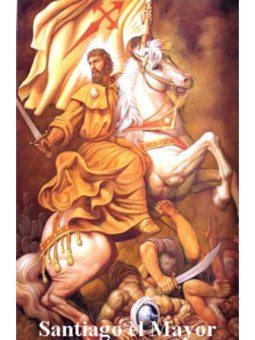 Estampa Plastificada Santiago el Mayor. 5x7,5cm