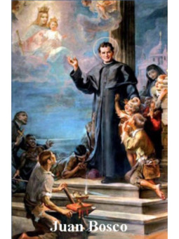 Estampa Plastificada Juan Bosco. 5x7,5cm