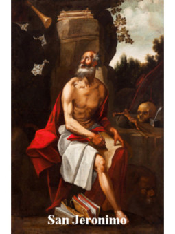 Estampa Plastificada San Jerónimo. 5x7,5cm