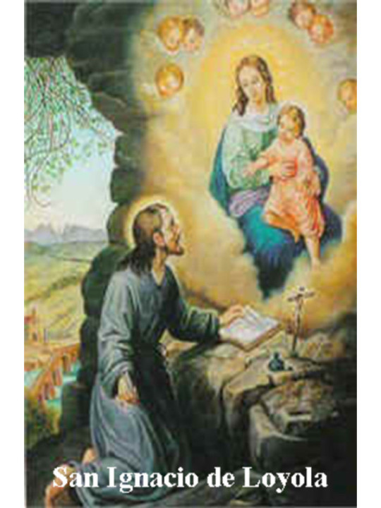 Estampa Plastificada San Ignacio de Loyola. 5x7,5cm