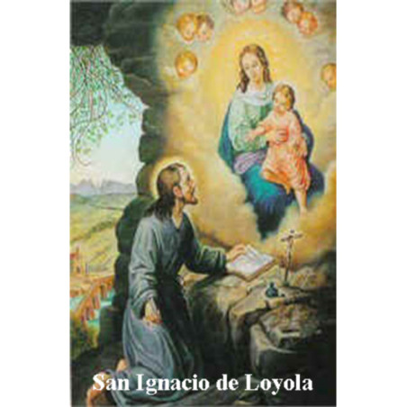 Estampa Plastificada San Ignacio de Loyola. 5x7,5cm