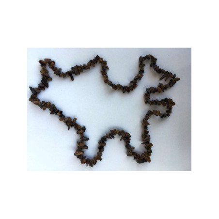 Collar Mineral Chip Ojo Tigre 100cm