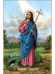 Estampa Plastificada Santa Marta. 5x7,5cm