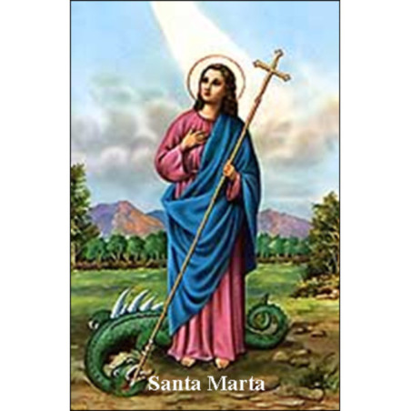 Estampa Plastificada Santa Marta. 5x7,5cm