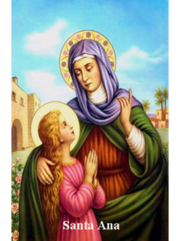 Estampa Plastificada Santa Ana. 5x7,5cm