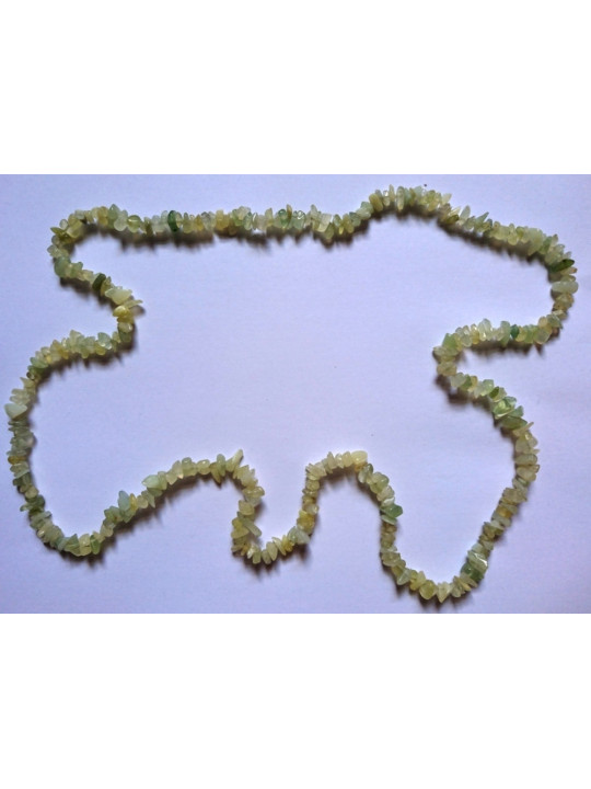 Collar Mineral chip Jade. 90cm