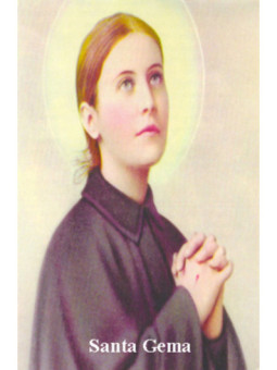 Estampa Plastificada Santa Gema. 5x7,5cm