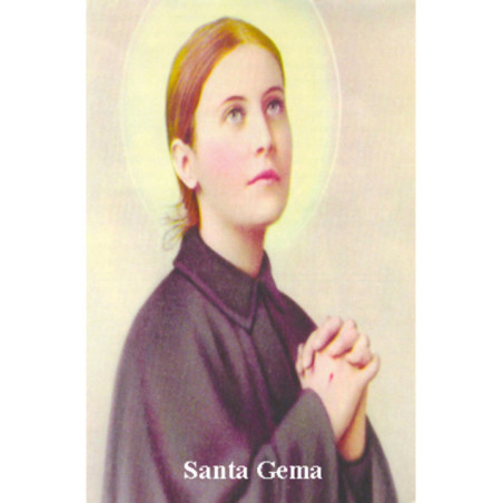 Estampa Plastificada Santa Gema. 5x7,5cm