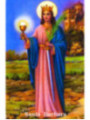 Estampa Plastificada de Santa Bárbara, de 5x7,5cm. ?