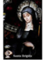 Estampa Plastificada de Santa Brigida, de 5x7,5cm. ?