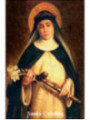 Estampa Plastificado de Santa Catalina de Siena, de 5x7,5cm.