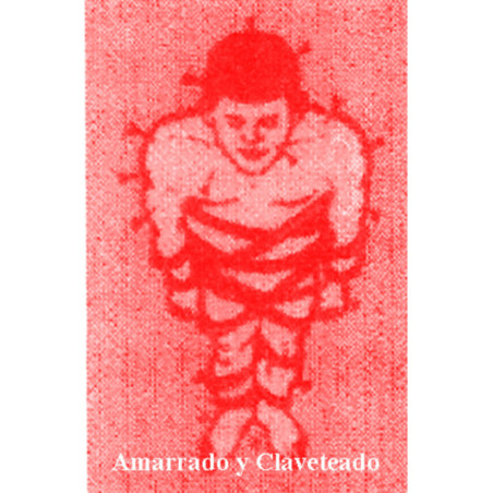 Estampa Plastificada Amarrado y Claveteado. 5x7,5cm