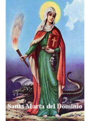 Estampa Plastificada Santa Marta del dominio, de 5x7,5cm.